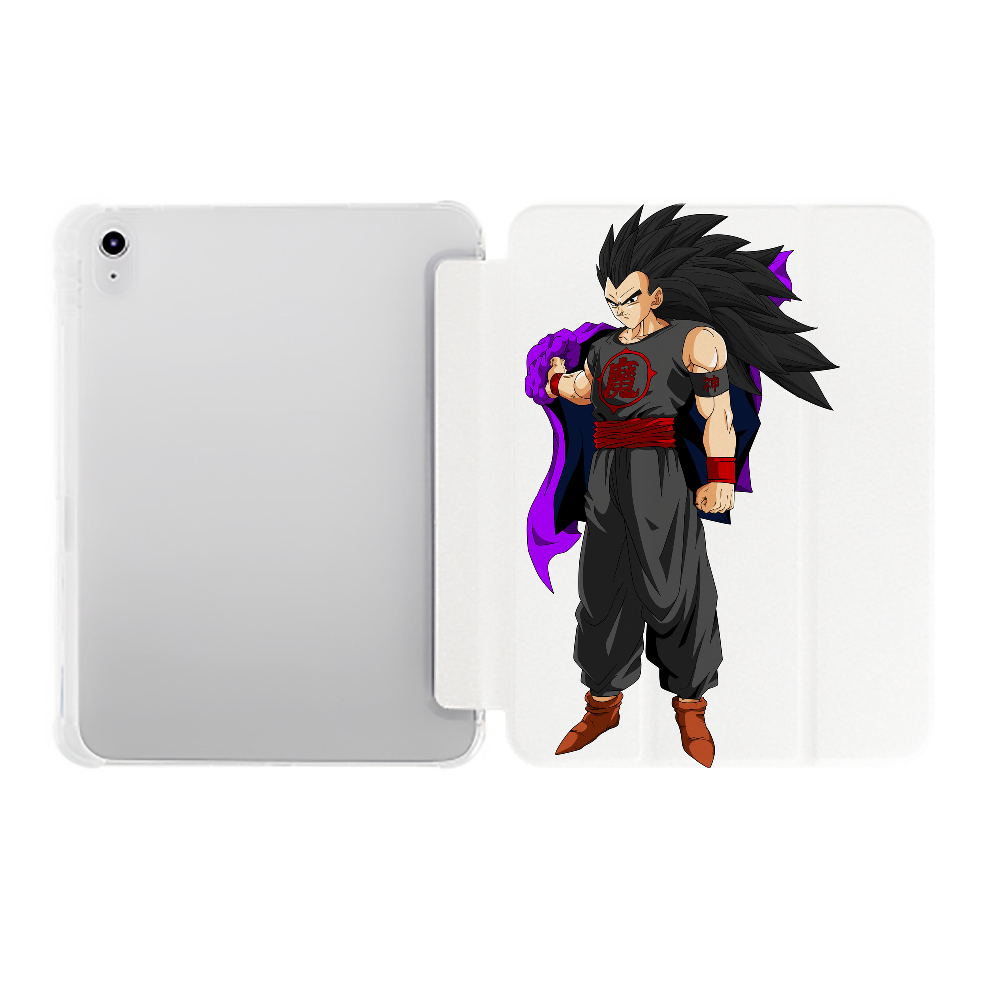 （画像用） ドラゴンボール ベジータ四世（Bejīta Yonsei）DRAGON BALL Vegeta IV IPad ケース ペン収納付き 三つ折りスタンド PUレザー×シリコン 対応機種9.5/10.5/10.9インチ